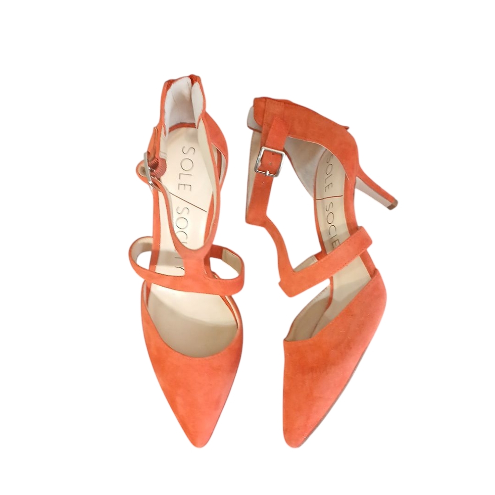 Sole Society Vibrant Orange Heels
